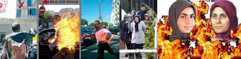Mek members setting themselves on fire, Mek's arrested members in Paris, Two how died due to self immolation